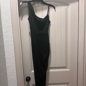 Long Sparkling Black Dress